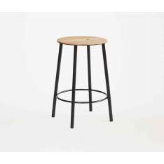 Frama Adam Stool R031 round H50 matt black