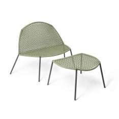 Fischer Möbel Bloom lounge chair with footrest