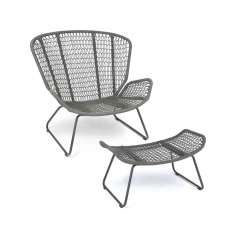 Fischer Möbel Wing light relax chair with footrest