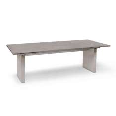 Fischer Möbel Doppio extension table with frame concrete