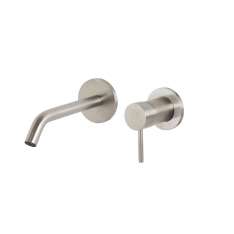 Fima Carlo Frattini Spillo Steel F3081X8 | Wall mounted wash basin mixer INOX