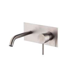 Fima Carlo Frattini Spillo Steel F3081X5 | Wall mounted wash basin mixer INOX