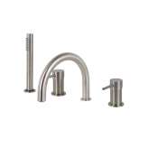 Fima Carlo Frattini Spillo Steel F3074 | Deck mounted bath mixer INOX