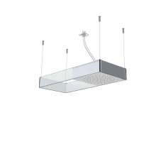 Fima Carlo Frattini Moove F2993VT | Ceiling mounted showerhead with tempered glass frame