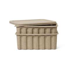 ferm LIVING Paper Pulp Box Large - Set of 2 - Brown