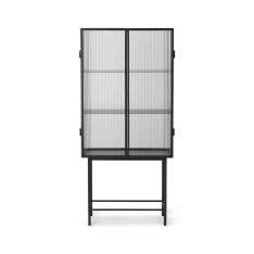 ferm LIVING Haze Vitrine - Reeded glass Black