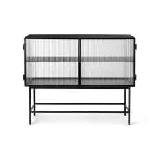 ferm LIVING Haze Sideboard - Reeded glass - Black