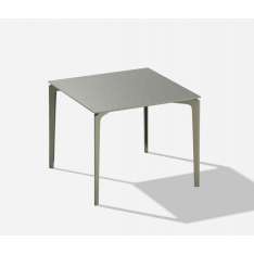 Fast AllSize square table with speckled aluminium top