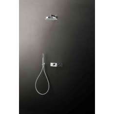 Fantini Nostromo | 3/4'' built-in thermostatic shower mixer, Shower arm, Rain showerhead, Shower set