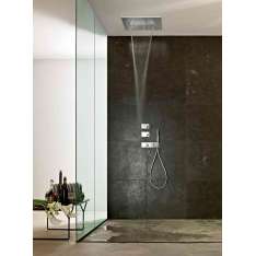 Fantini Acquazone | 3/4'' built-in thermostatic shower mixer, Multi-function showerhead