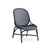 Expormim Frames Low backrest armchair with rattan legs