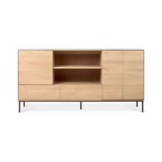 Ethnicraft Whitebird | Oak sideboard - 3 doors - 2 drawers - varnished