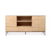 Ethnicraft Whitebird | Oak sideboard - 3 doors - 2 drawers - varnished
