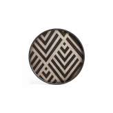 Ethnicraft Urban Geometry tray collection | Graphite Chevron wooden tray - round - S