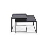 Ethnicraft Tray tables | Square tray coffee table set - S/L (trays not included)