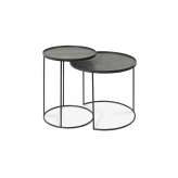 Ethnicraft Tray tables | Round tray side table set - S/L (trays not included)