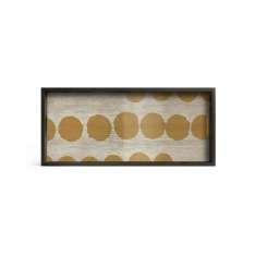 Ethnicraft Translucent Silhouettes tray collection | Sienna Dots glass tray - rectangular - M