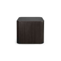 Ethnicraft Roller Max | Mahogany dark brown square side table - varnished
