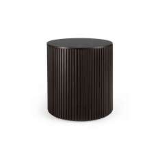 Ethnicraft Roller Max | Mahogany dark brown round side table - varnished