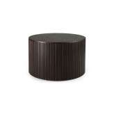 Ethnicraft Roller Max | Mahogany dark brown round coffee table - varnished