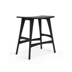 Ethnicraft Osso | Oak black counter stool - contract grade - varnished