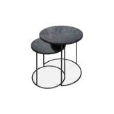 Ethnicraft Nesting | Charcoal side table - set of 2