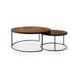 Ethnicraft Nesting | Bronze Copper coffee table - set of 2