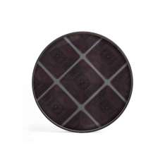 Ethnicraft Linear Flow tray collection | Slate Linear Squares glass tray - round - XL