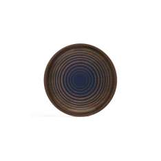 Ethnicraft Linear Flow tray collection | Royal Circles glass valet tray - wooden rim - round - M
