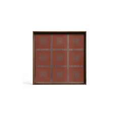 Ethnicraft Linear Flow tray collection | Pumpkin Squares glass tray - square - S