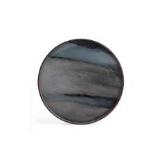 Ethnicraft Linear Flow tray collection | Graphite Organic glass tray - round - L