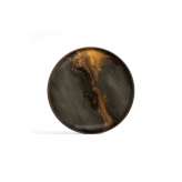 Ethnicraft Linear Flow tray collection | Bronze Organic glass valet tray - round - L