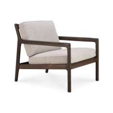 Ethnicraft Jack | Rosewood lounge chair - ivory - varnished