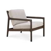 Ethnicraft Jack | Rosewood lounge chair - ivory - varnished