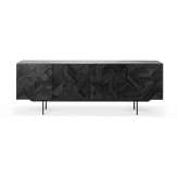 Ethnicraft Graphic | Teak black sideboard - 4 doors - varnished