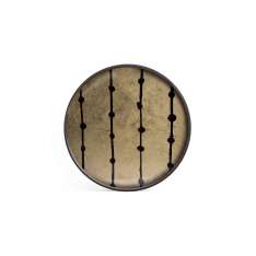 Ethnicraft Gilded Layers tray collection | Brown Dots glass tray - round - S