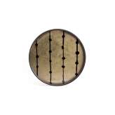 Ethnicraft Gilded Layers tray collection | Brown Dots glass tray - round - S