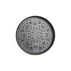 Ethnicraft Classic tray collection | White Marrakesh wooden tray - round - L