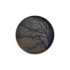 Ethnicraft Classic tray collection | Black Tree wooden tray - round - L
