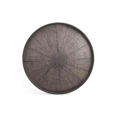 Ethnicraft Classic tray collection | Black Slice wooden tray - round - XL