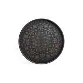 Ethnicraft Classic tray collection | Black Marrakesh wooden tray - round - L
