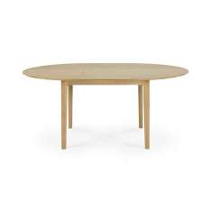 Ethnicraft Bok | Oak round extendable dining table