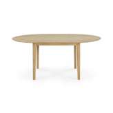 Ethnicraft Bok | Oak round extendable dining table
