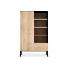Ethnicraft Blackbird | Oak storage cupboard - 1 door - 1 drawer - varnished