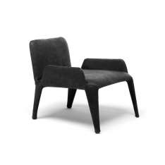 Eponimo Nova lounge chair with armrests in leather