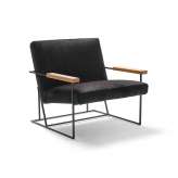 Eponimo Gotham armchair with oak armrests
