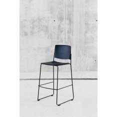 Enea Ema stool with open backrest