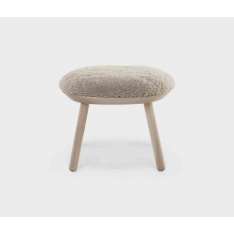 EMKO PLACE Naïve Ottoman, natural oiled ash frame, sheep skin