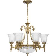 Lampa wisząca Pireus Ix złota - klosz biały 3378