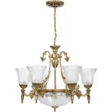 Lampa wisząca Pireus Ix złota - klosz biały 3378